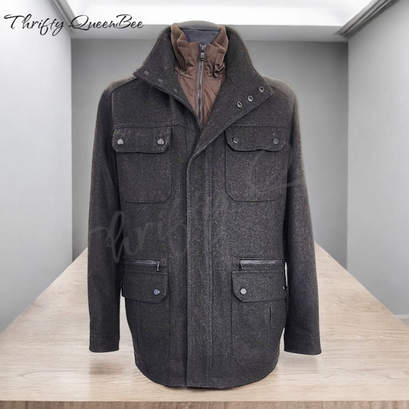 Michael Kors Gray Military Field Jacket with Structured DesignMichael Kors Men's - Picture 1 of 16